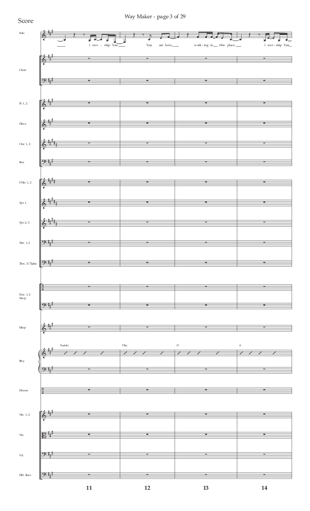 Way Maker (Choral Anthem SATB) Conductor's Score (Lifeway Choral / Arr. Kirk Kirkland / Orch. Daniel Boundaczuk)