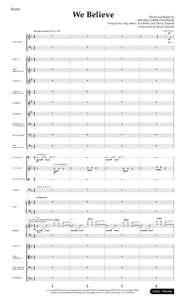 We Believe (Choral Anthem SATB) Conductor's Score (Lifeway Choral / Arr. Danny Zaloudik)