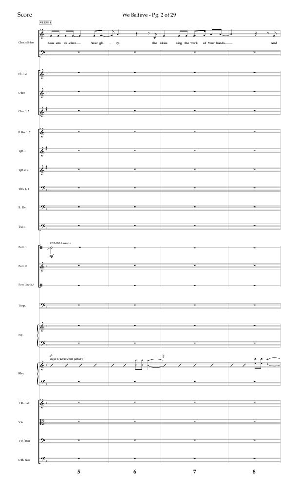 We Believe (Choral Anthem SATB) Orchestration (Lifeway Choral / Arr. Danny Zaloudik)