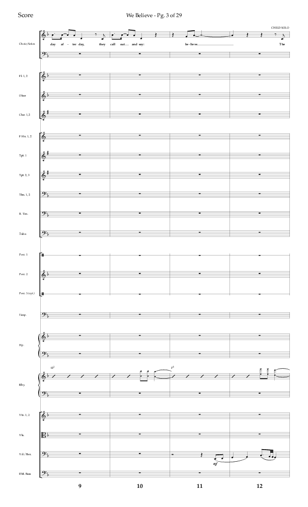 We Believe (Choral Anthem SATB) Orchestration (Lifeway Choral / Arr. Danny Zaloudik)
