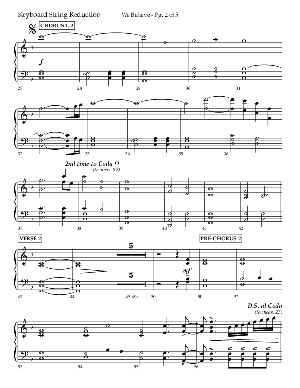 We Believe (Choral Anthem SATB) String Reduction (Lifeway Choral / Arr. Danny Zaloudik)