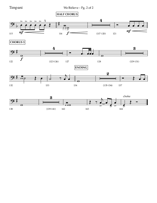 We Believe (Choral Anthem SATB) Timpani (Lifeway Choral / Arr. Danny Zaloudik)