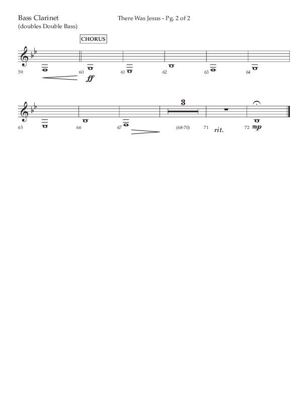 There Was Jesus (Choral Anthem SATB) Bass Clarinet (Lifeway Choral / Arr. David Wise / Orch. David Shipps)