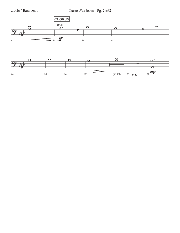 There Was Jesus (Choral Anthem SATB) Cello (Lifeway Choral / Arr. David Wise / Orch. David Shipps)