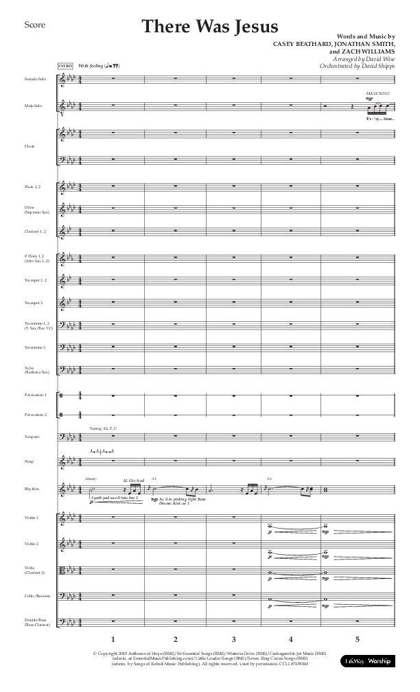 There Was Jesus (Choral Anthem SATB) Conductor's Score (Lifeway Choral / Arr. David Wise / Orch. David Shipps)