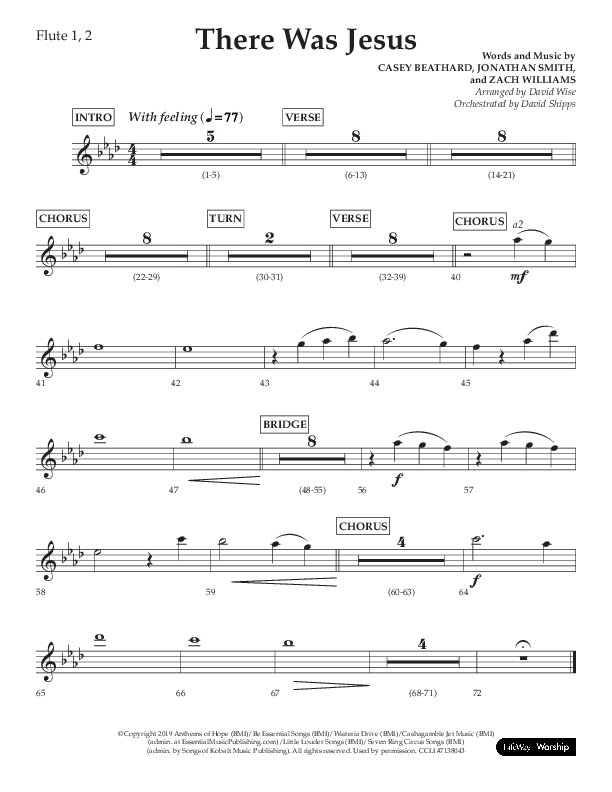 There Was Jesus (Choral Anthem SATB) Flute 1/2 (Lifeway Choral / Arr. David Wise / Orch. David Shipps)