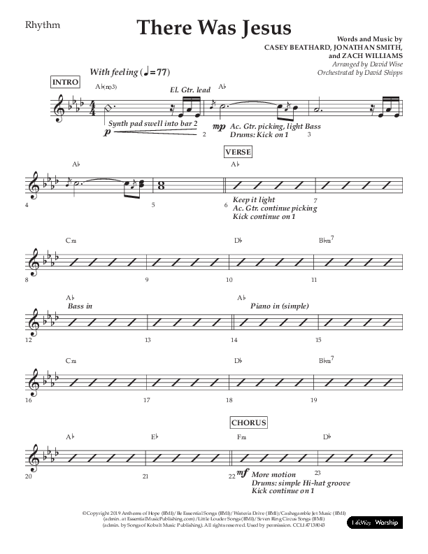 There Was Jesus (Choral Anthem SATB) Lead Melody & Rhythm (Lifeway Choral / Arr. David Wise / Orch. David Shipps)