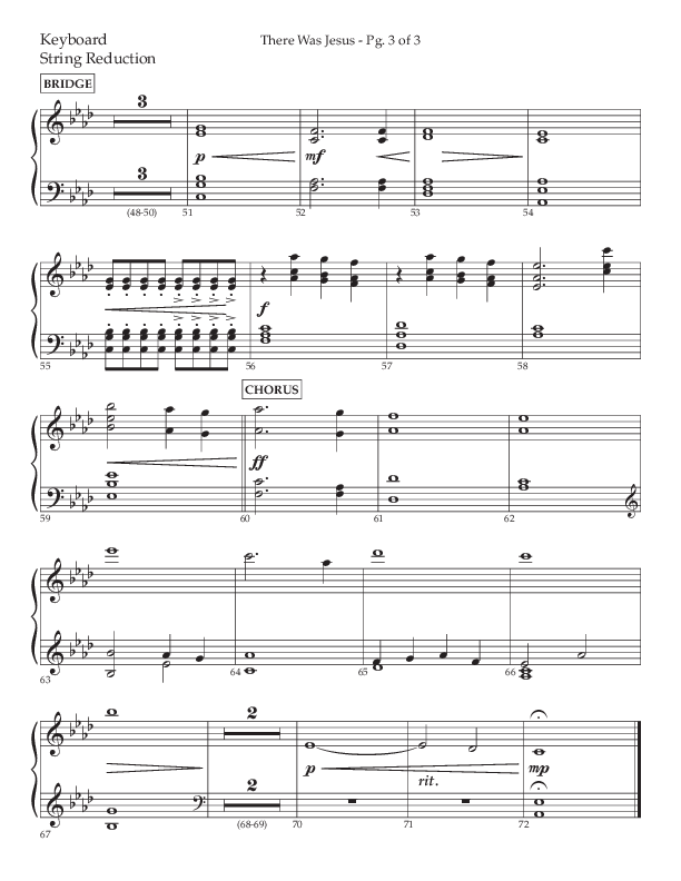 There Was Jesus (Choral Anthem SATB) String Reduction (Lifeway Choral / Arr. David Wise / Orch. David Shipps)