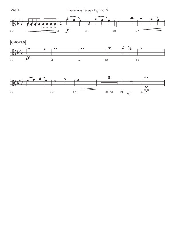 There Was Jesus (Choral Anthem SATB) Viola (Lifeway Choral / Arr. David Wise / Orch. David Shipps)