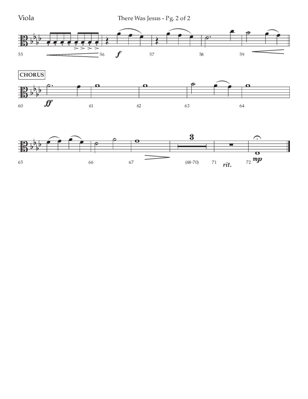 There Was Jesus (Choral Anthem SATB) Viola (Lifeway Choral / Arr. David Wise / Orch. David Shipps)