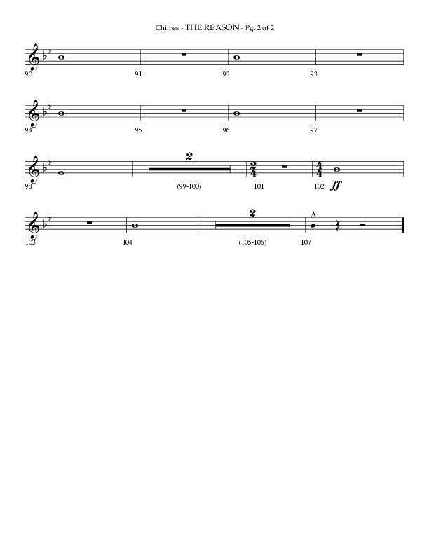 The Reason (Choral Anthem SATB) Chimes (Lifeway Choral / Arr. Phillip Keveren)