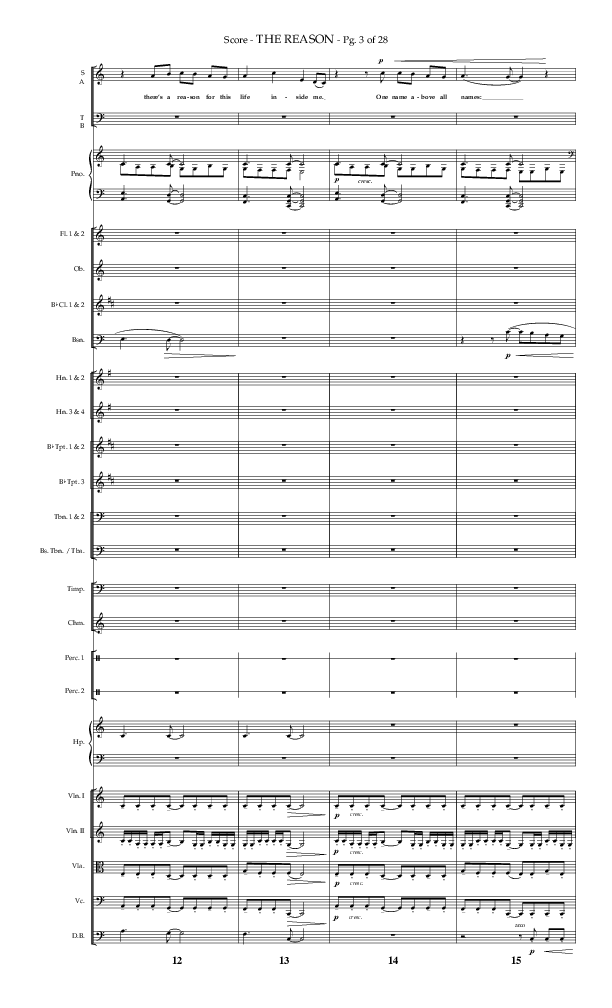 The Reason (Choral Anthem SATB) Conductor's Score (Lifeway Choral / Arr. Phillip Keveren)