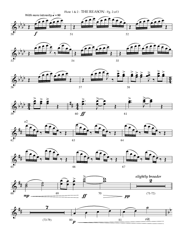 The Reason (Choral Anthem SATB) Flute 1/2 (Lifeway Choral / Arr. Phillip Keveren)