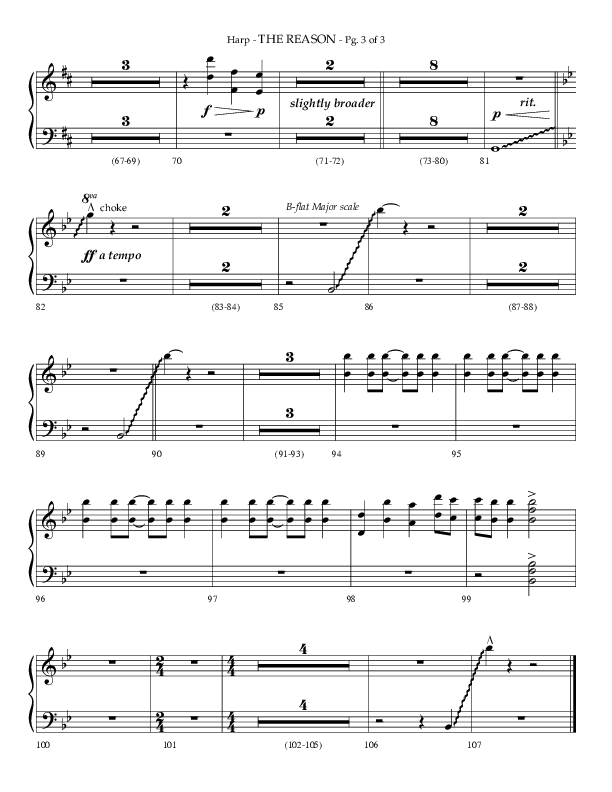 The Reason (Choral Anthem SATB) Harp (Lifeway Choral / Arr. Phillip Keveren)