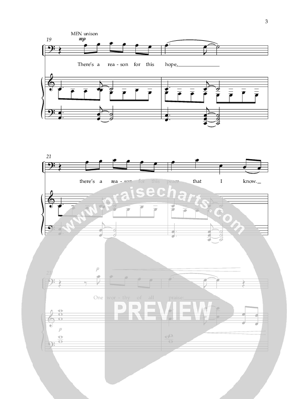 The Reason (Choral Anthem SATB) Anthem (SATB/Piano) (Lifeway Choral / Arr. Phillip Keveren)