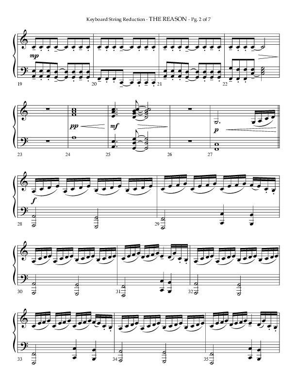 The Reason (Choral Anthem SATB) String Reduction (Lifeway Choral / Arr. Phillip Keveren)