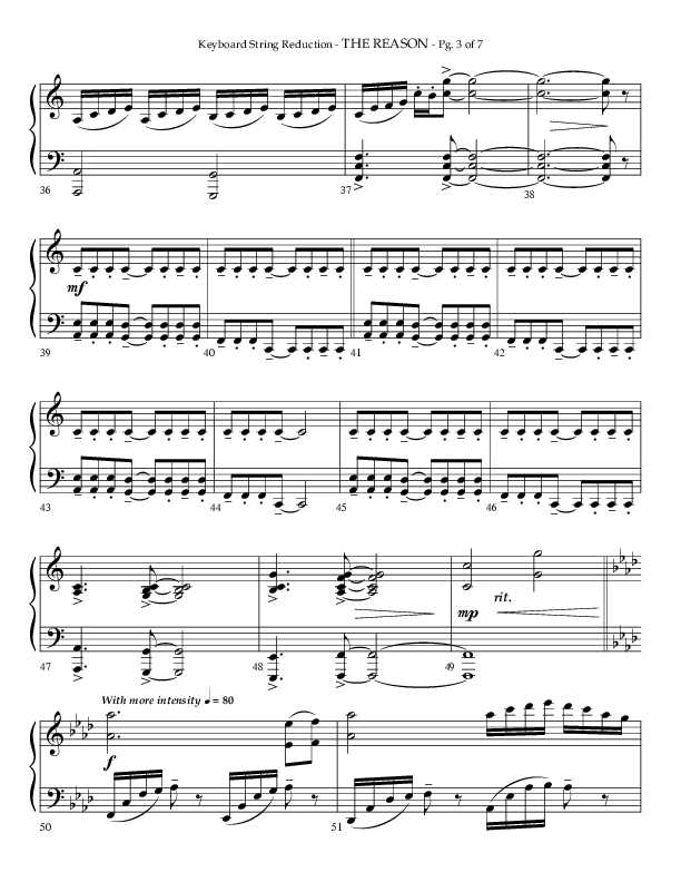 The Reason (Choral Anthem SATB) String Reduction (Lifeway Choral / Arr. Phillip Keveren)