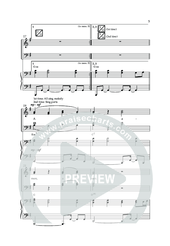 The Blessing (Choral Anthem SATB) Anthem (SATB/Piano) (Lifeway Choral / Arr. Jared Haschek)