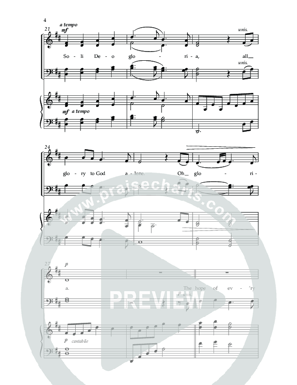Soli Deo Gloria (Choral Anthem SATB) Anthem (SATB/Piano) (Lifeway Choral / Arr. Phillip Keveren)