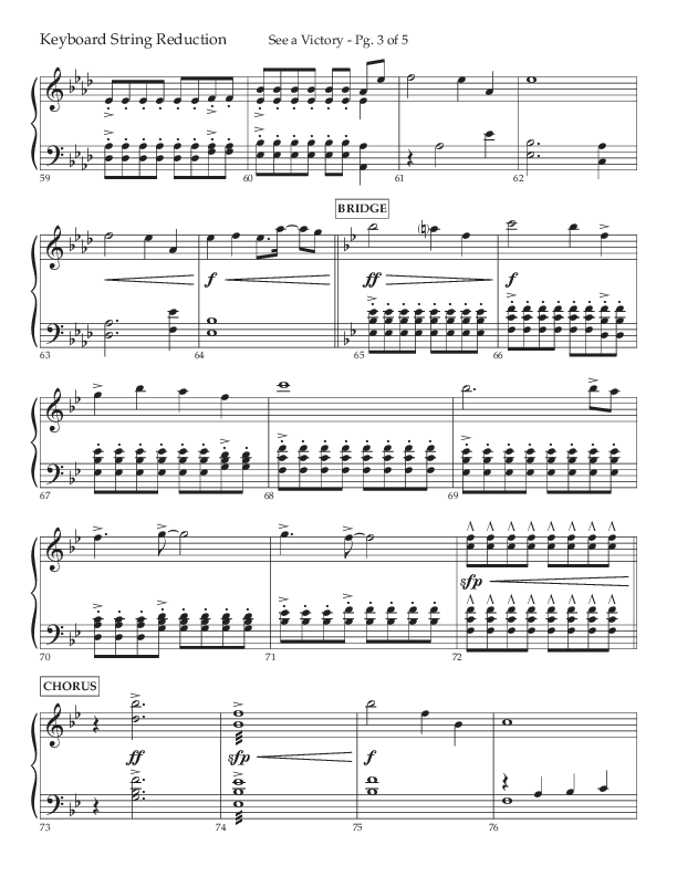 See A Victory (Choral Anthem SATB) String Reduction (Lifeway Choral / Arr. David Wise / Orch. David Shipps)
