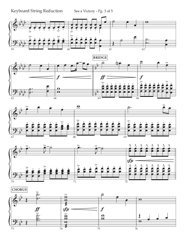 See A Victory (Choral Anthem SATB) String Reduction (Lifeway Choral / Arr. David Wise / Orch. David Shipps)
