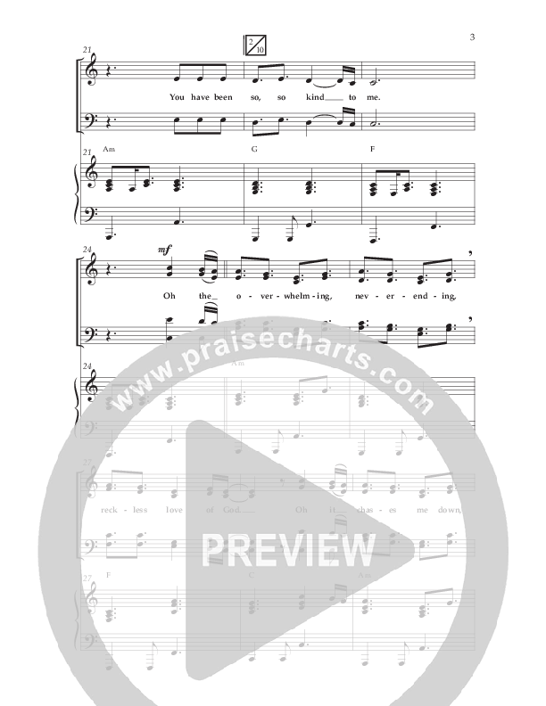 Reckless Love (Choral Anthem SATB) Anthem (SATB/Piano) (Lifeway Choral / Arr. Bradley Knight)