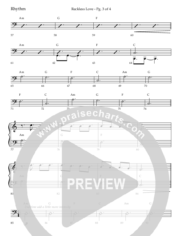 Reckless Love (Choral Anthem SATB) Lead Melody & Rhythm (Lifeway Choral / Arr. Bradley Knight)