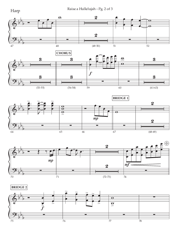 Raise A Hallelujah (Choral Anthem SATB) Harp (Lifeway Choral / Arr. Craig Adams / Arr. Ken Barker / Arr. Danny Zaloudik)