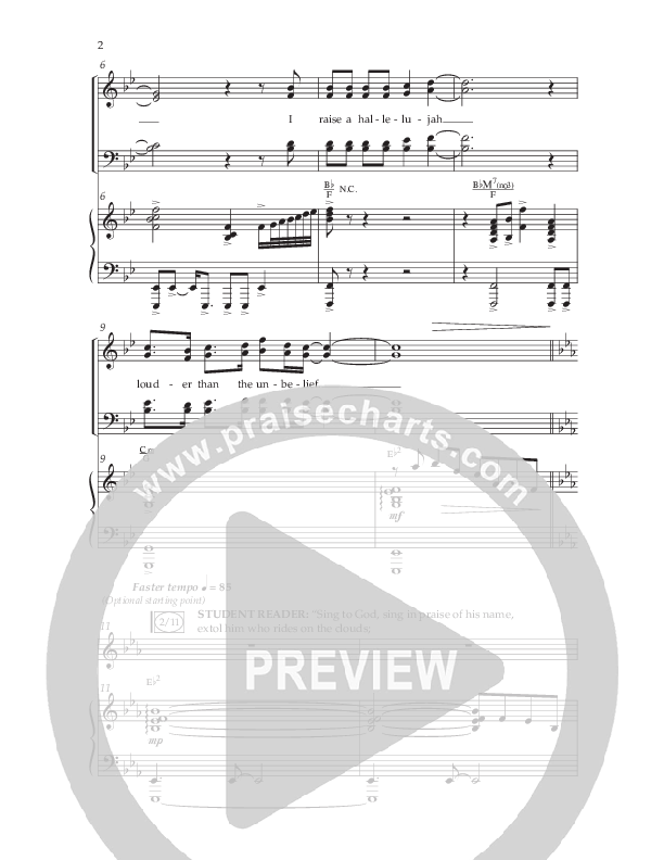 Raise A Hallelujah (Choral Anthem SATB) Anthem (SATB/Piano) (Lifeway Choral / Arr. Craig Adams / Arr. Ken Barker / Arr. Danny Zaloudik)