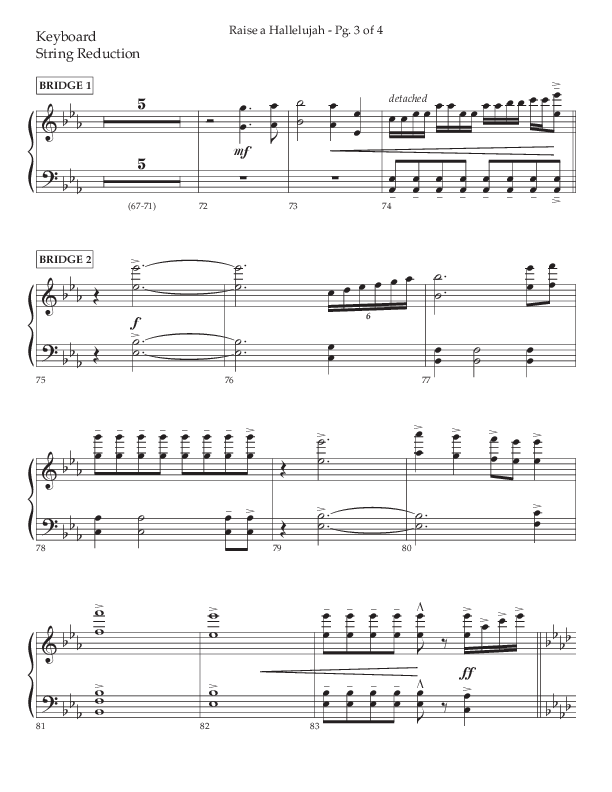 Raise A Hallelujah (Choral Anthem SATB) String Reduction (Lifeway Choral / Arr. Craig Adams / Arr. Ken Barker / Arr. Danny Zaloudik)