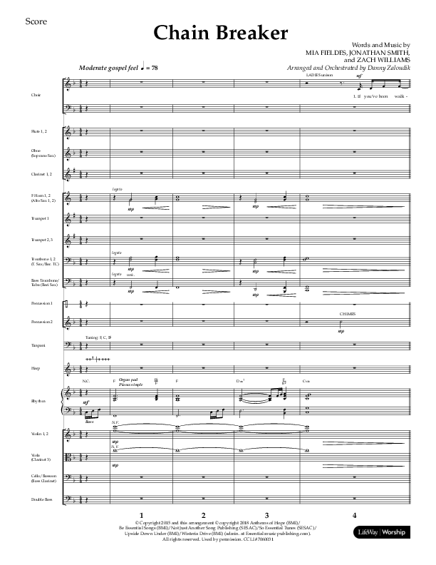 Chain Breaker (Choral Anthem SATB) Orchestration (Lifeway Choral / Arr. Danny Zaloudik)