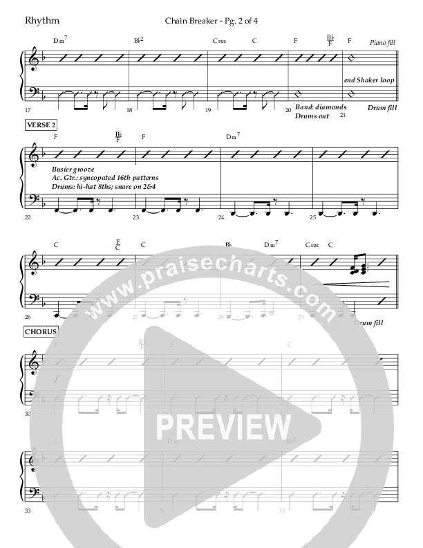 Chain Breaker (Choral Anthem SATB) Lead Melody & Rhythm (Lifeway Choral / Arr. Danny Zaloudik)