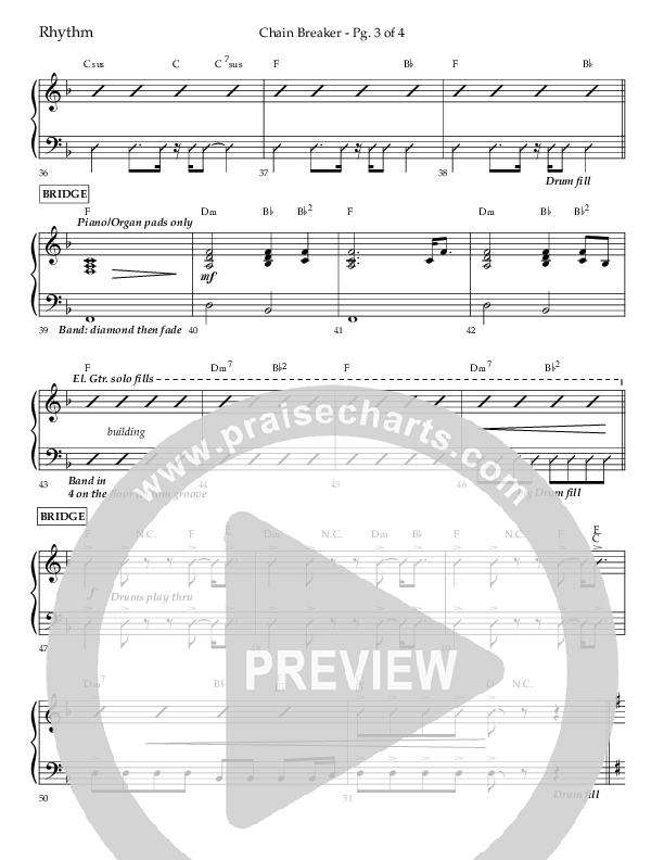 Chain Breaker (Choral Anthem SATB) Lead Melody & Rhythm (Lifeway Choral / Arr. Danny Zaloudik)