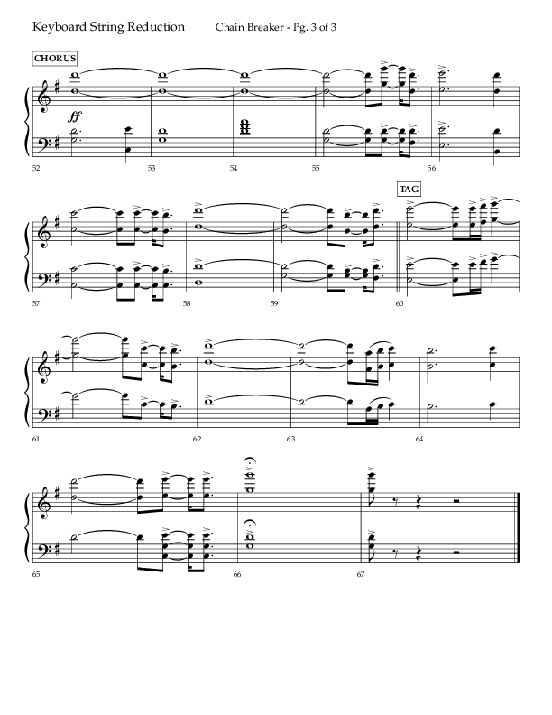 Chain Breaker (Choral Anthem SATB) String Reduction (Lifeway Choral / Arr. Danny Zaloudik)