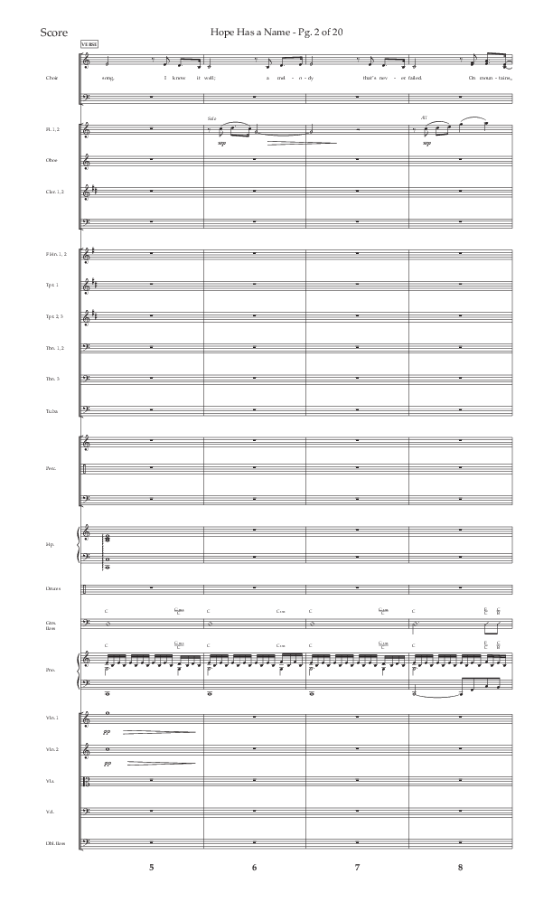 Hope Has A Name (Choral Anthem SATB) Conductor's Score (Lifeway Choral / Arr. Elizabeth Clark Evans / Orch. Michael Lawrence)