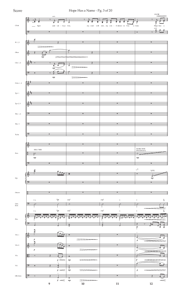 Hope Has A Name (Choral Anthem SATB) Orchestration (Lifeway Choral / Arr. Elizabeth Clark Evans / Orch. Michael Lawrence)