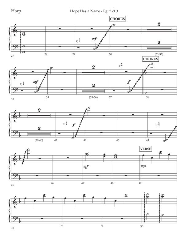 Hope Has A Name (Choral Anthem SATB) Harp (Lifeway Choral / Arr. Elizabeth Clark Evans / Orch. Michael Lawrence)