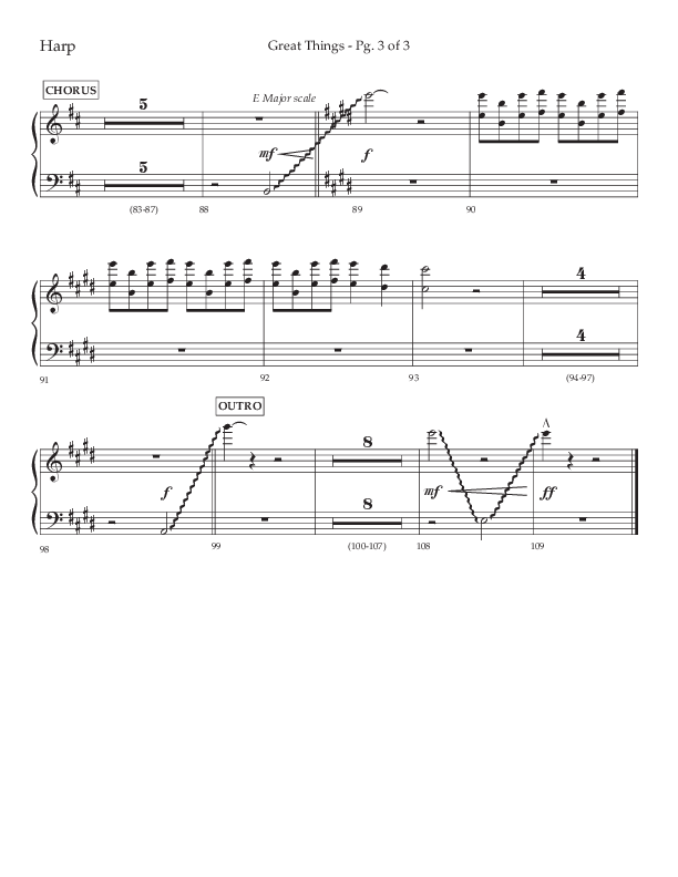 Great Things (Choral Anthem SATB) Harp (Lifeway Choral / Arr. Daniel Semsen)