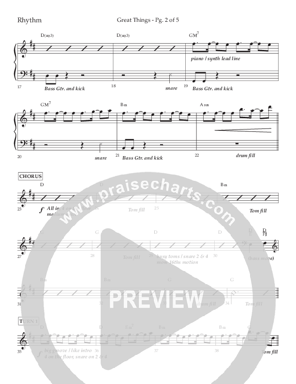 Great Things (Choral Anthem SATB) Lead Melody & Rhythm (Lifeway Choral / Arr. Daniel Semsen)