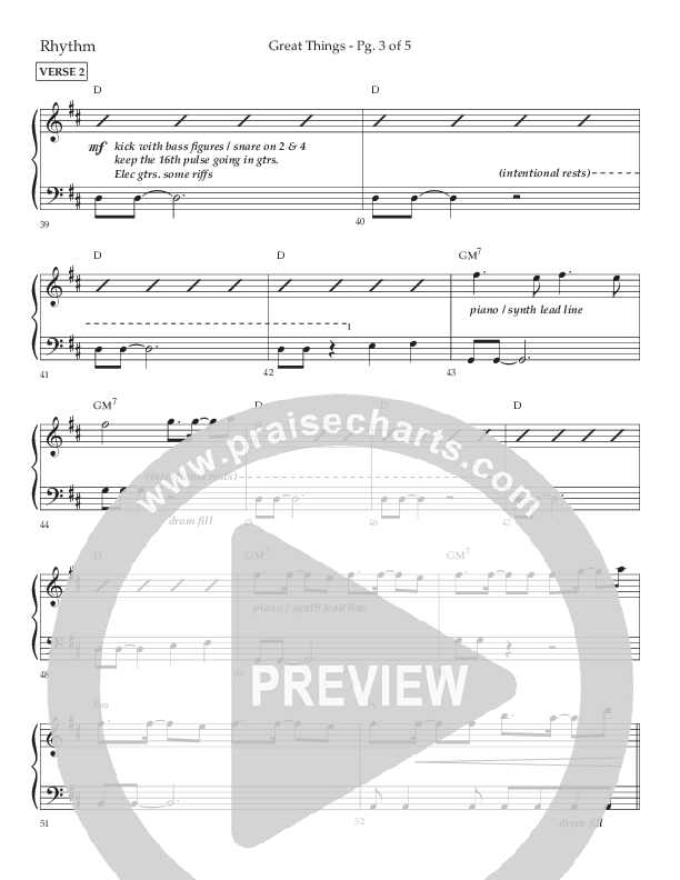 Great Things (Choral Anthem SATB) Lead Melody & Rhythm (Lifeway Choral / Arr. Daniel Semsen)