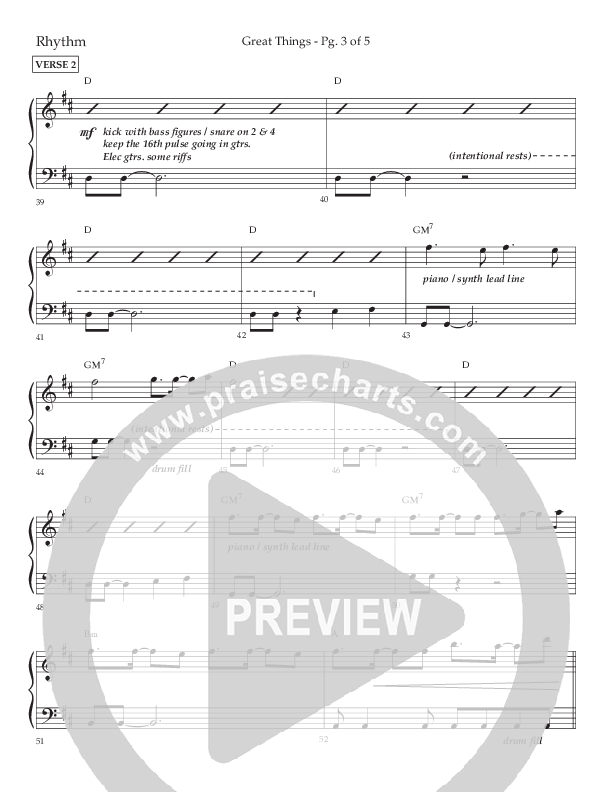 Great Things (Choral Anthem SATB) Lead Melody & Rhythm (Lifeway Choral / Arr. Daniel Semsen)