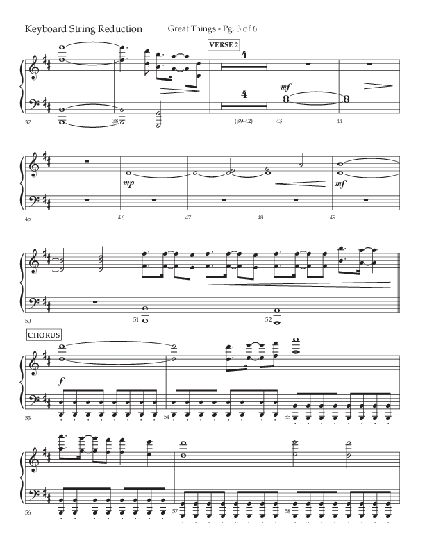 Great Things (Choral Anthem SATB) String Reduction (Lifeway Choral / Arr. Daniel Semsen)