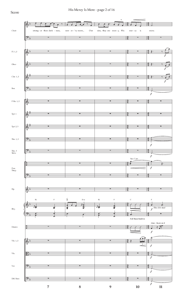 His Mercy Is More (Choral Anthem SATB) Conductor's Score (Lifeway Choral / Arr. Tim Pitzer / Orch. Camp Kirkland)