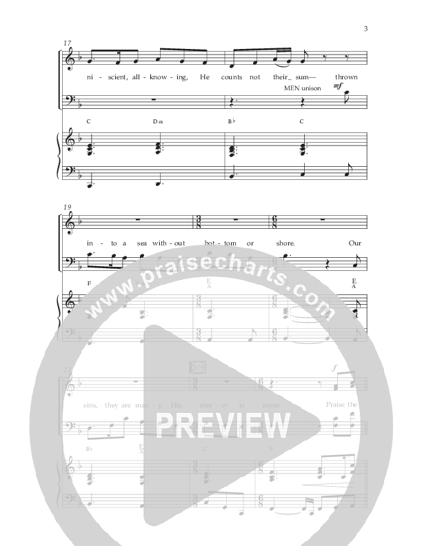 His Mercy Is More (Choral Anthem SATB) Anthem (SATB/Piano) (Lifeway Choral / Arr. Tim Pitzer / Orch. Camp Kirkland)