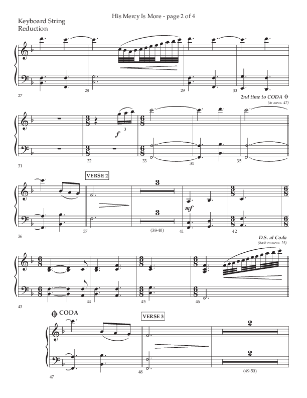 His Mercy Is More (Choral Anthem SATB) String Reduction (Lifeway Choral / Arr. Tim Pitzer / Orch. Camp Kirkland)