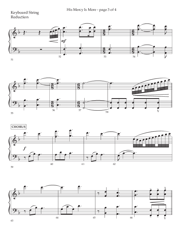 His Mercy Is More (Choral Anthem SATB) String Reduction (Lifeway Choral / Arr. Tim Pitzer / Orch. Camp Kirkland)