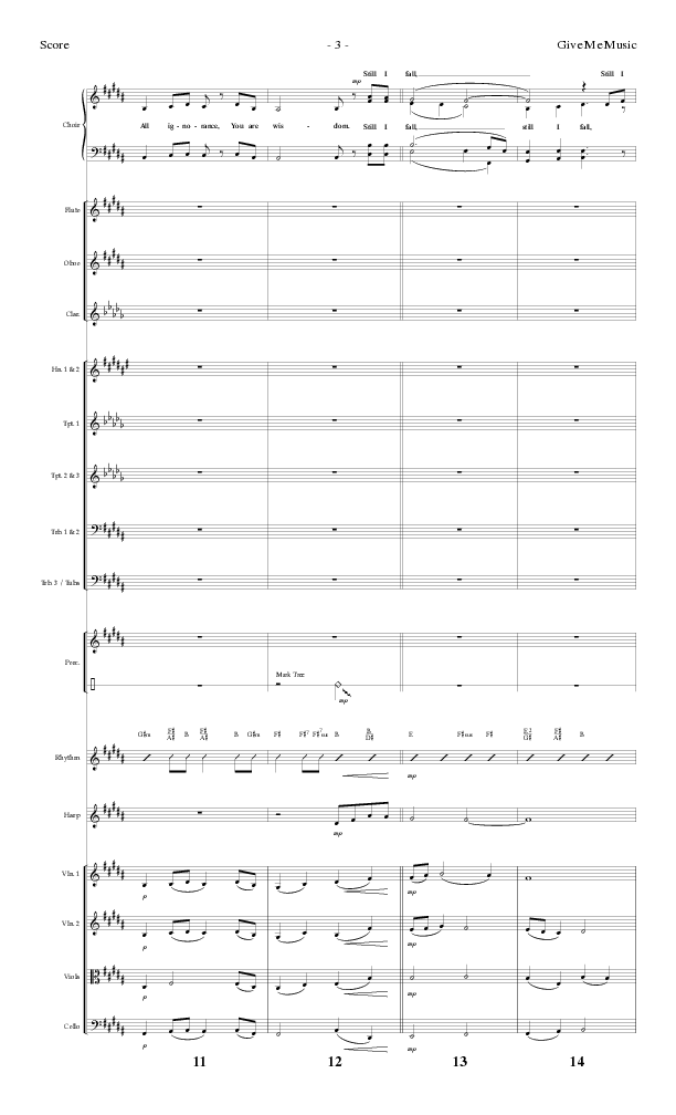 Give Me Music (Choral Anthem SATB) Conductor's Score (Lillenas Choral / Arr. Cliff Duren)