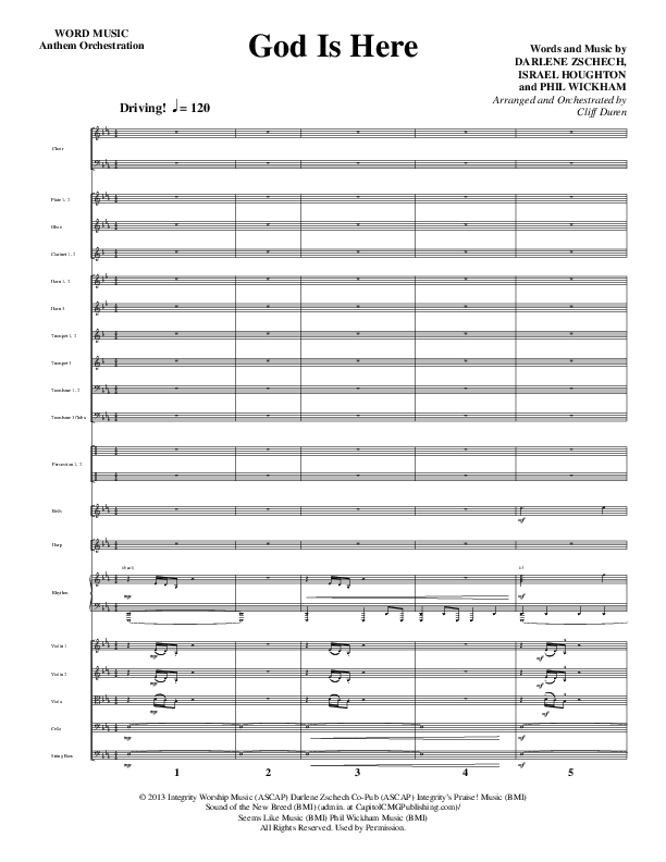 God Is Here (Choral Anthem SATB) Conductor's Score (Word Music Choral / Arr. Cliff Duren)