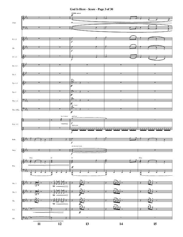God Is Here (Choral Anthem SATB) Orchestration (Word Music Choral / Arr. Cliff Duren)