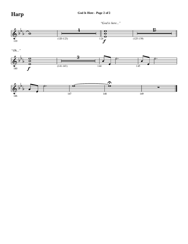 God Is Here (Choral Anthem SATB) Harp (Word Music Choral / Arr. Cliff Duren)